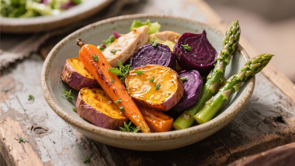 roasted vegetable chicken salad