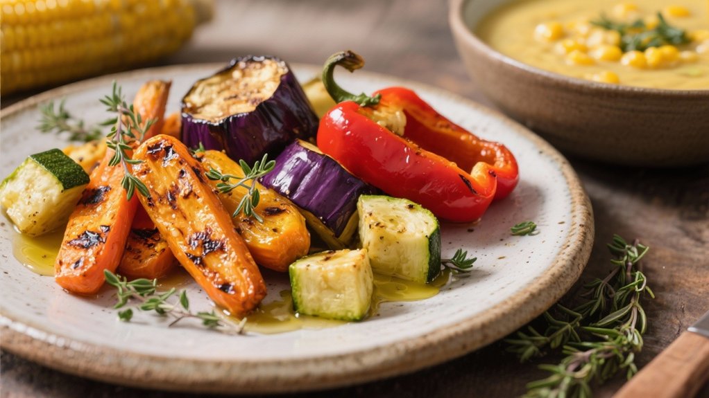roasted vegetables complement chowder