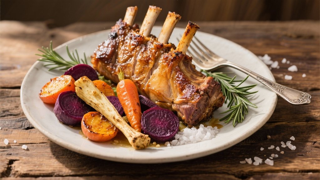 roasted vegetables enhance lamb