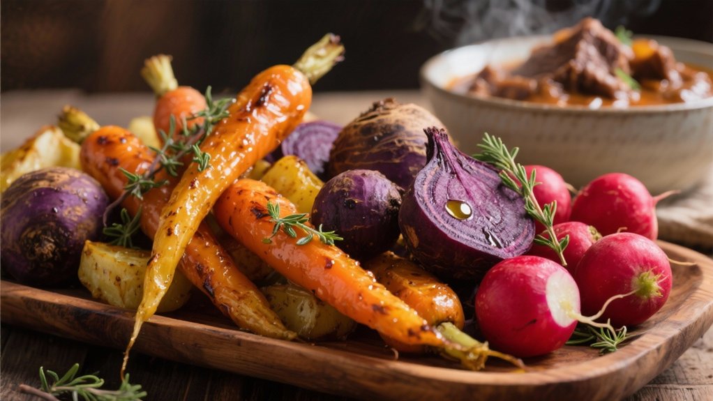 roasted vegetables enhance lamb stew