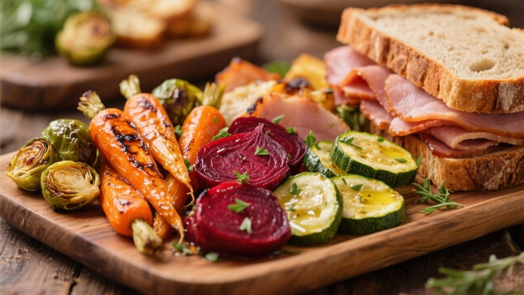 roasted vegetables enhance sandwiches