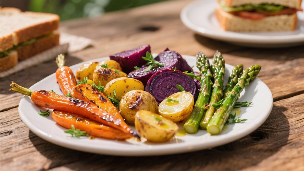 roasted vegetables enhance sandwiches