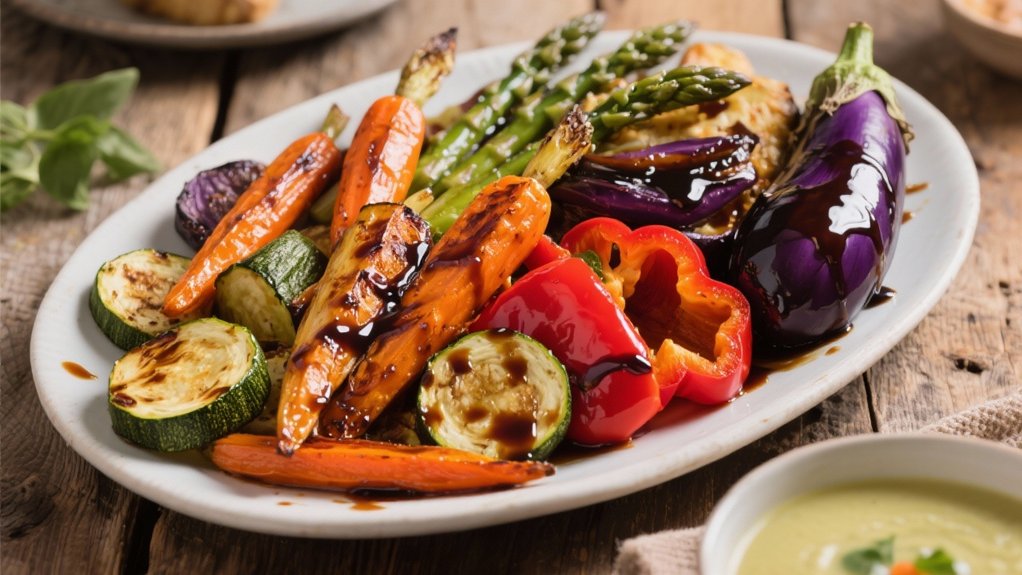 roasted vegetables with balsamic glaze