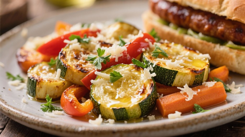 roasted vegetables with parmesan