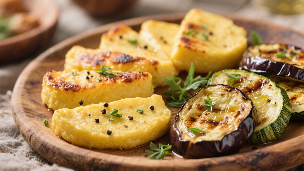 roasted vegetables with polenta