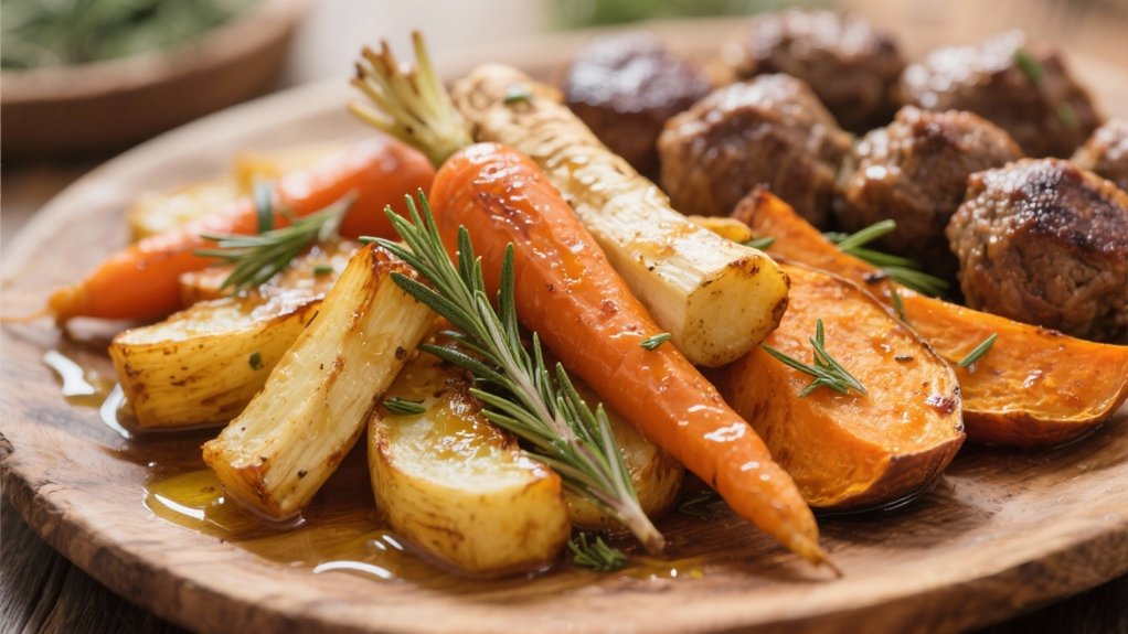 roasted vegetables with rosemary