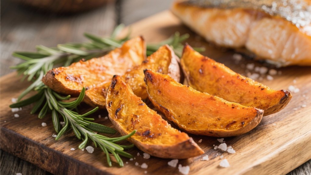 roasted wedges with seasonings