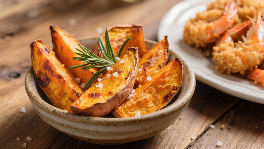 roasted wedges with shrimp