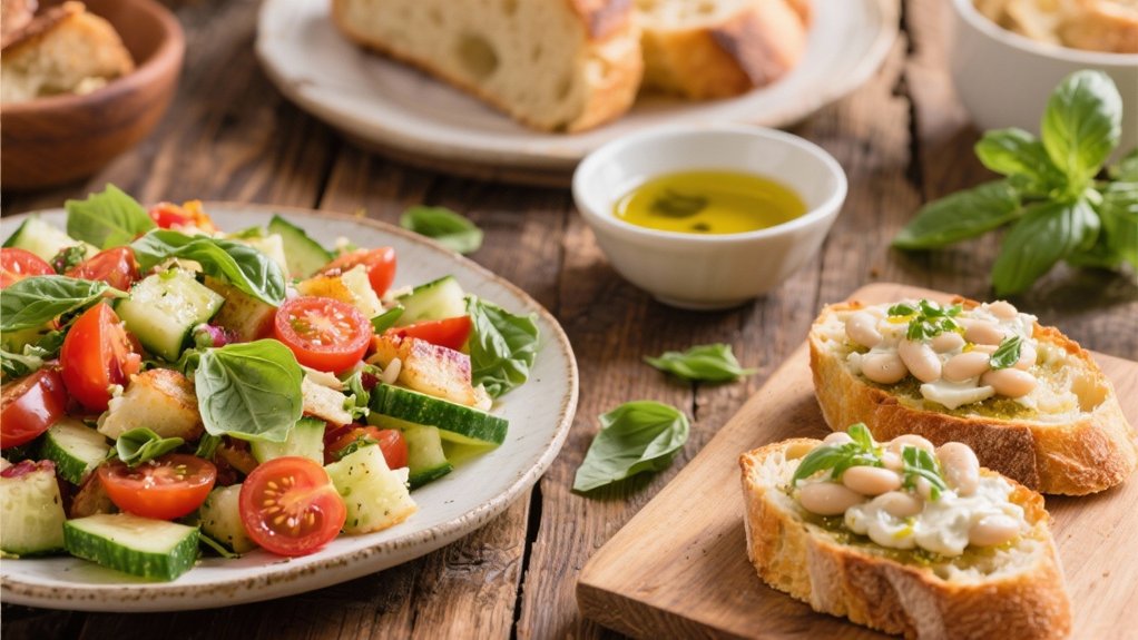 rustic italian bean bruschetta