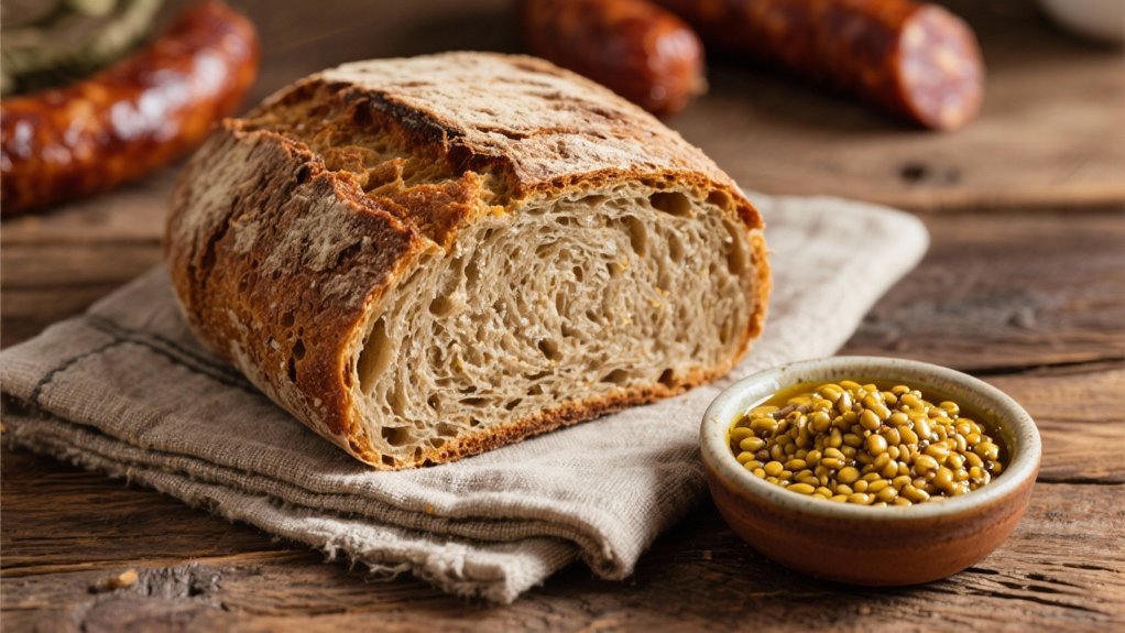 rye bread and mustard