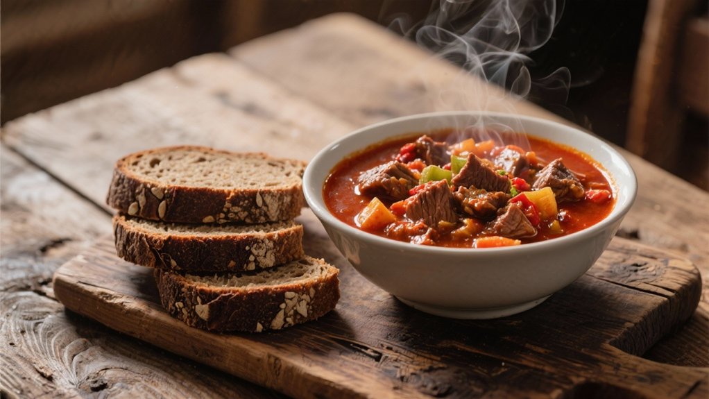 rye bread complements goulash