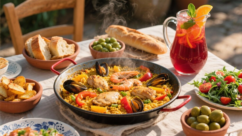 saffron infused chicken and seafood