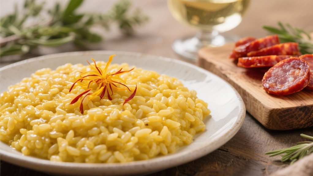 saffron infused creamy risotto
