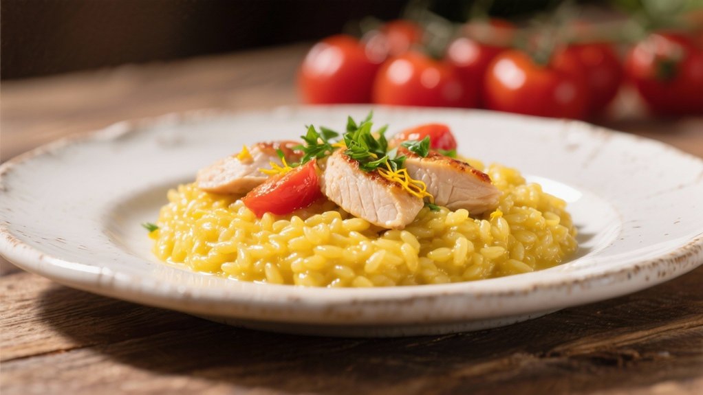 saffron infused creamy risotto