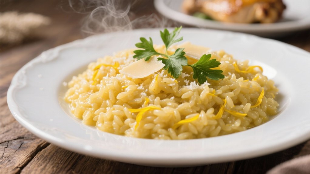saffron infused creamy risotto