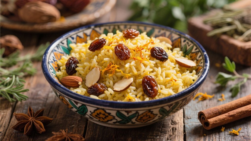 saffron infused rice pilaf