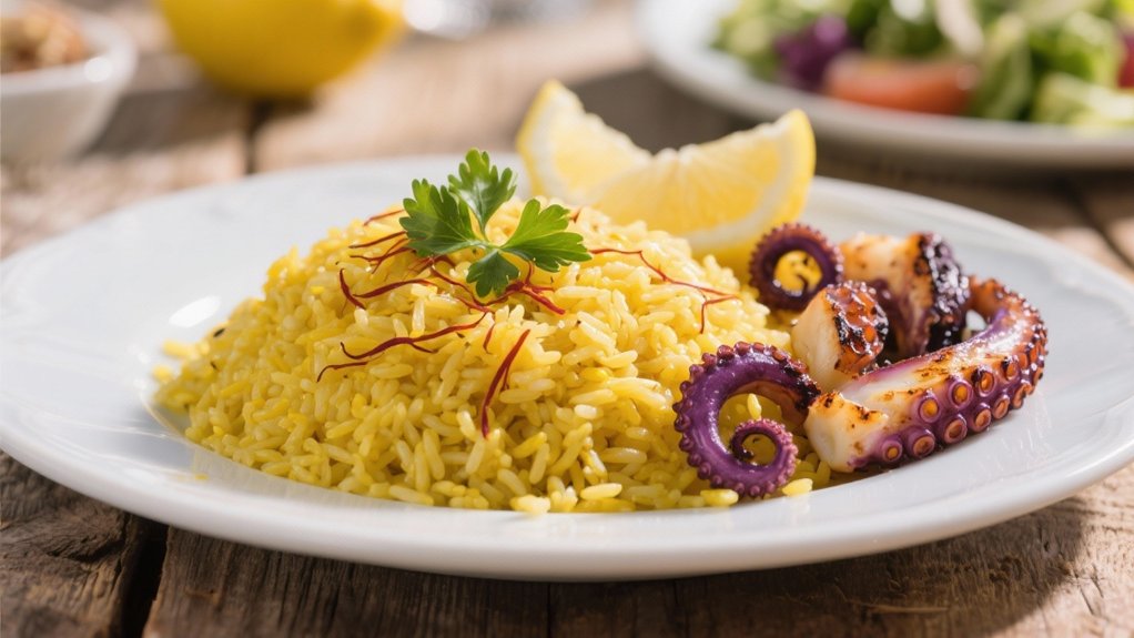 saffron infused rice pilaf