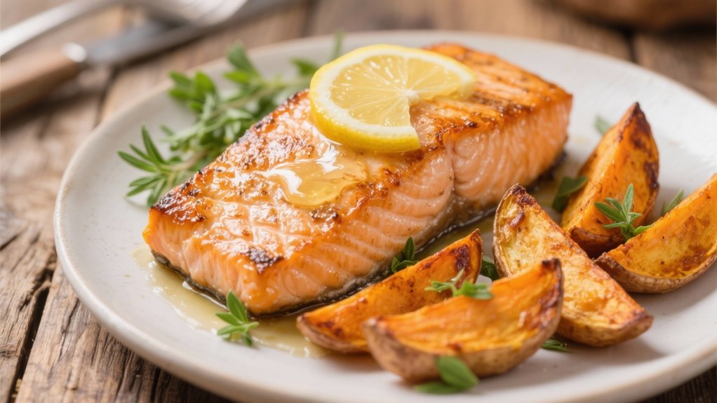 salmon with lemon butter