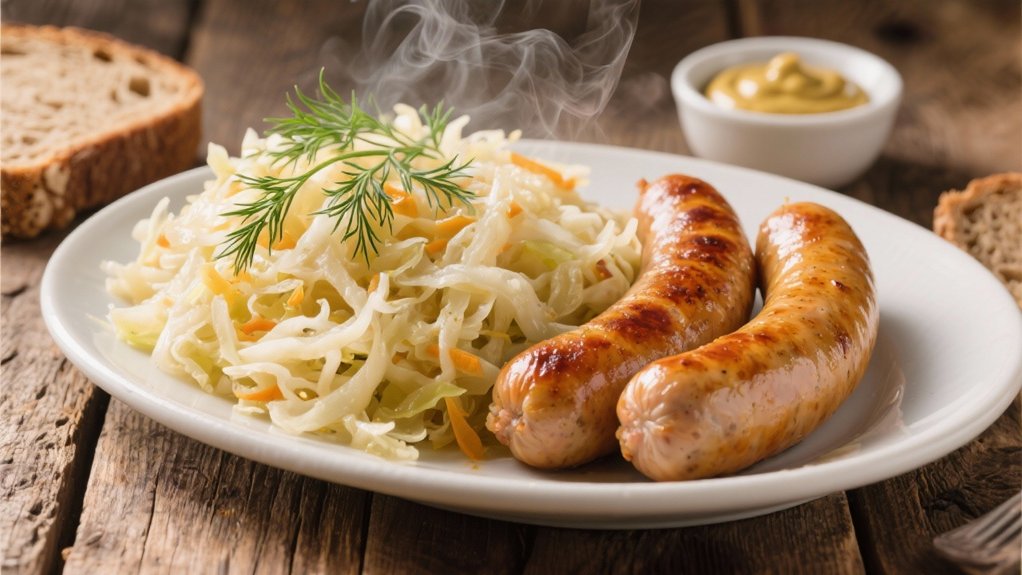sauerkraut complements german sausage