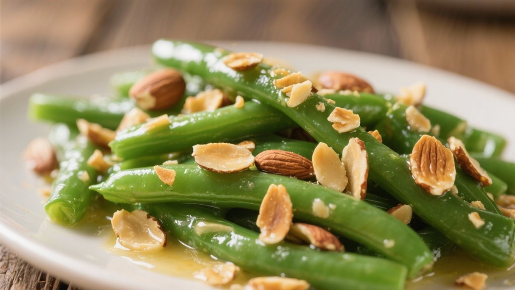 saut ed beans with almonds