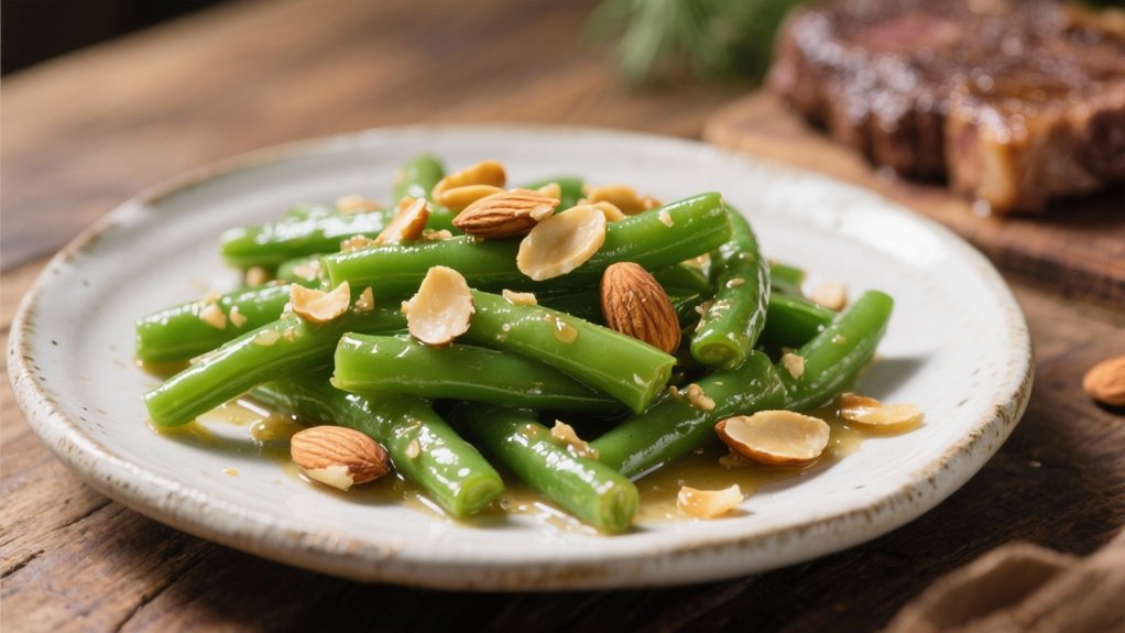 saut ed beans with almonds