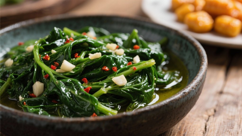 saut ed garlic spinach recipe