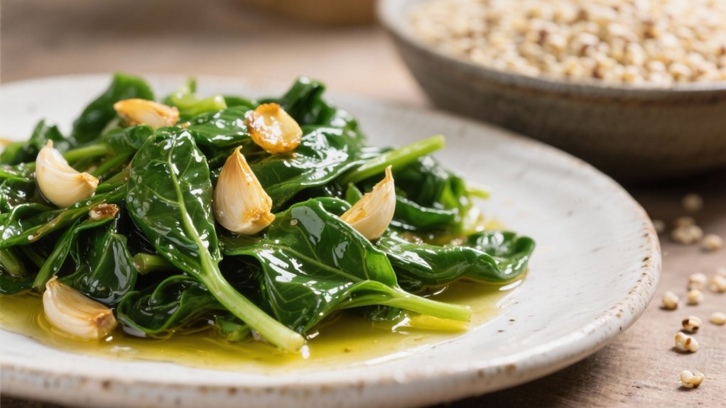 saut ed garlic spinach recipe