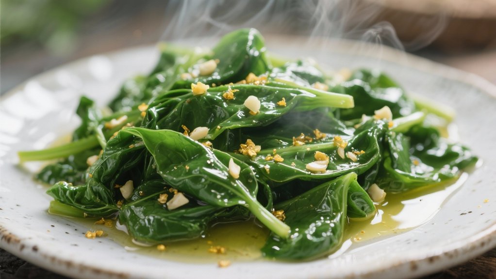 saut ed garlic spinach recipe