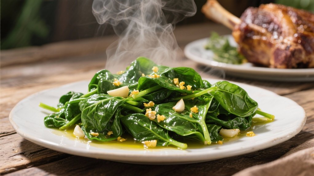 saut ed garlic spinach side