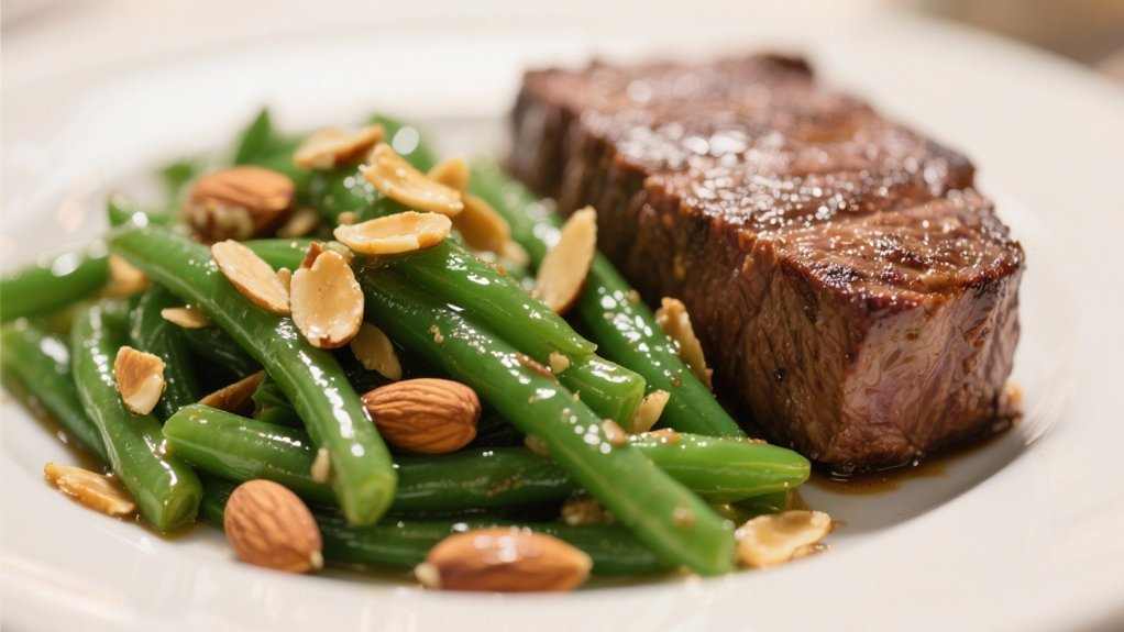 saut ed green beans almondine