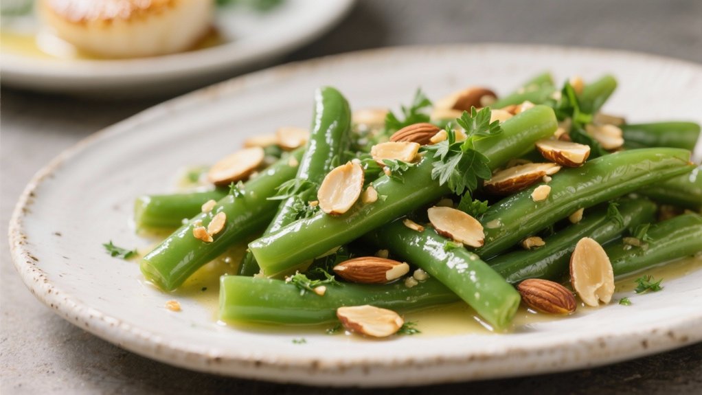 saut ed green beans almondine