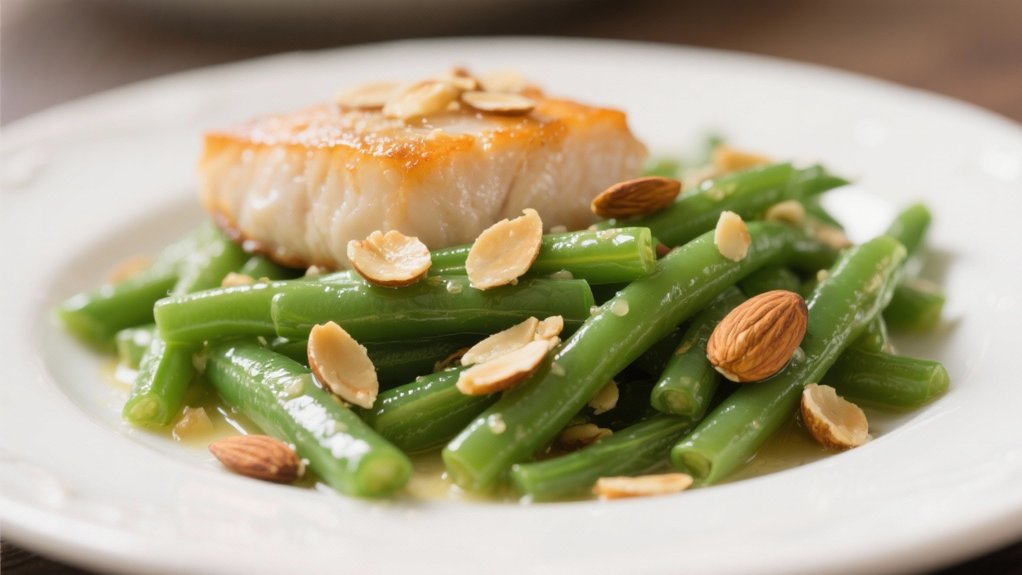 saut ed green beans almondine