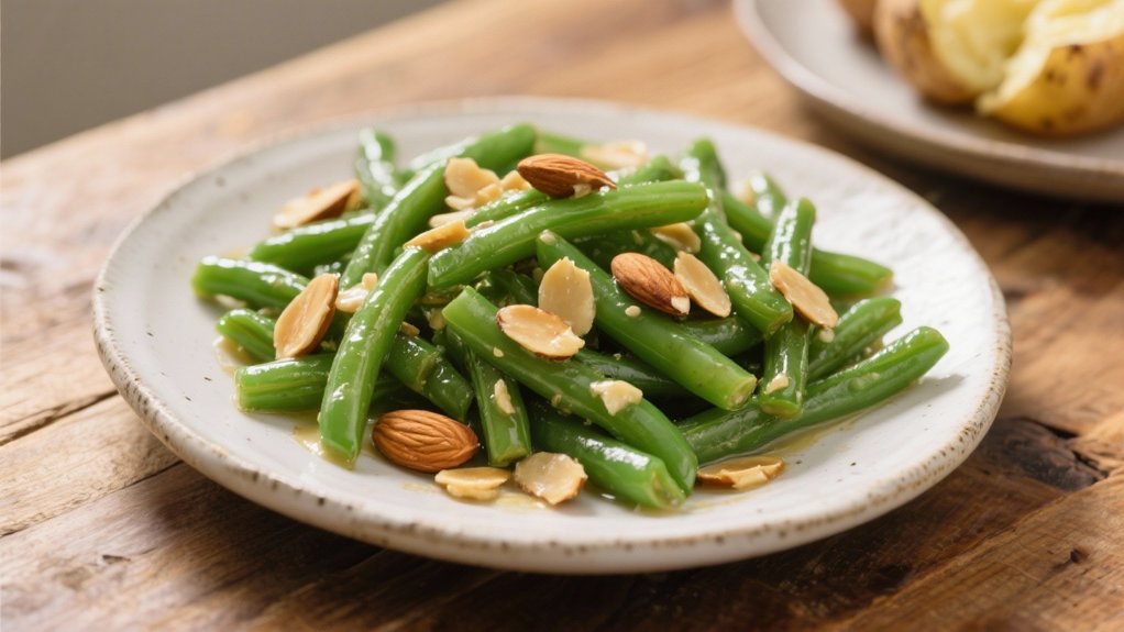 saut ed green beans and almonds