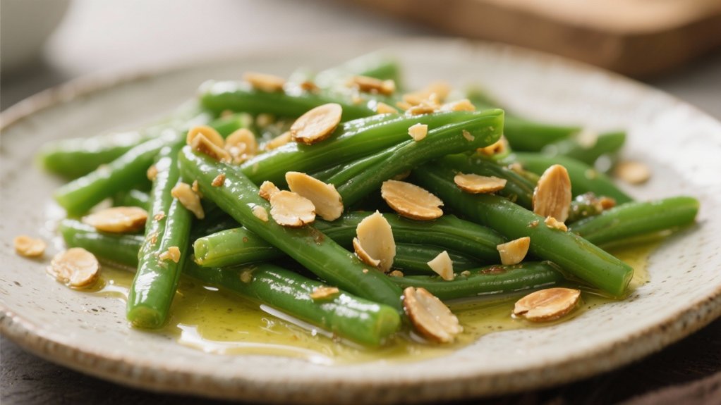 saut ed green beans and almonds