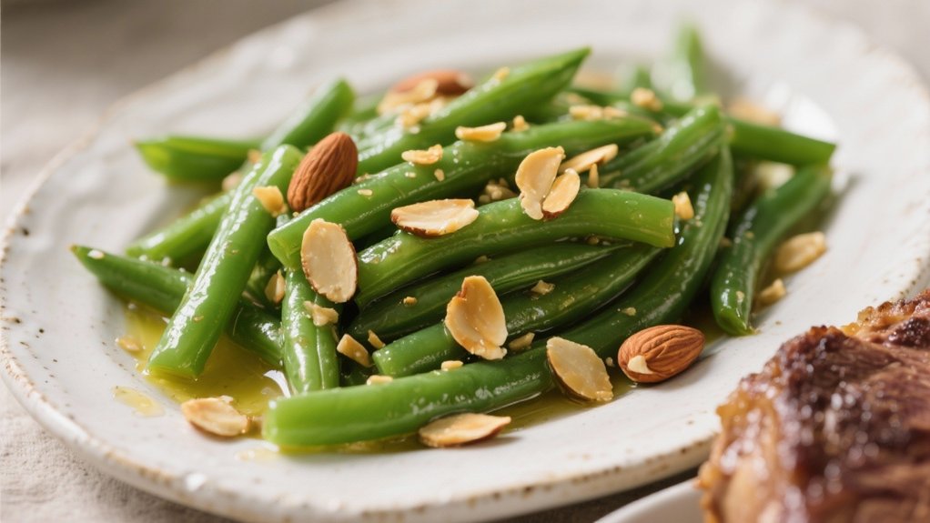 saut ed green beans and almonds