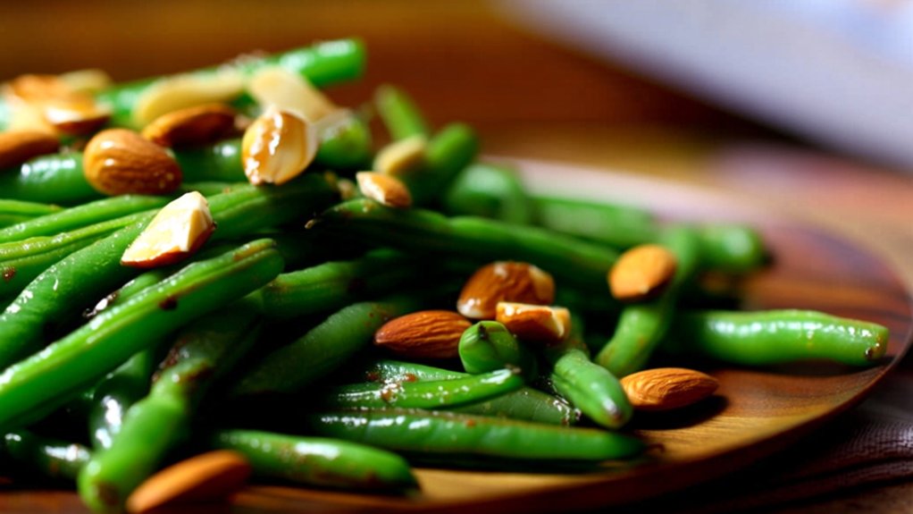 saut ed green beans and almonds