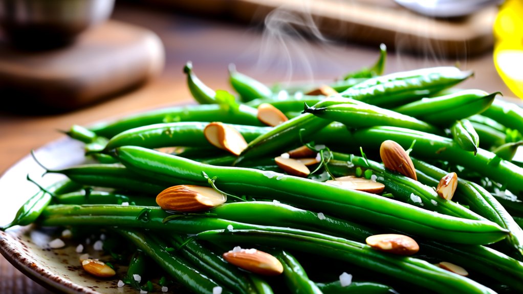 saut ed green beans with garlic
