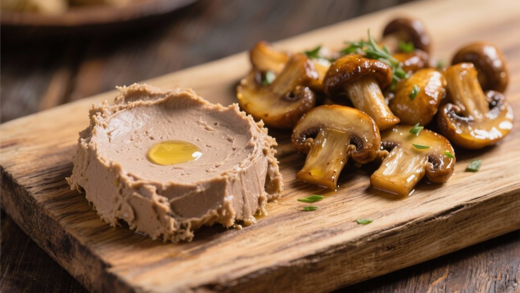 saut ed mushrooms complement pate