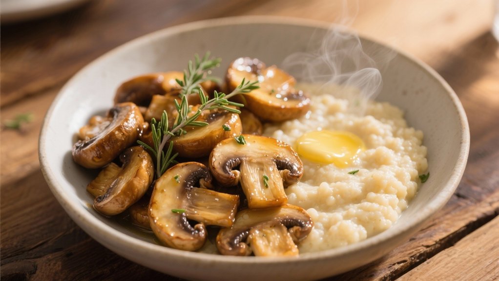 saut ed mushrooms elevate grits