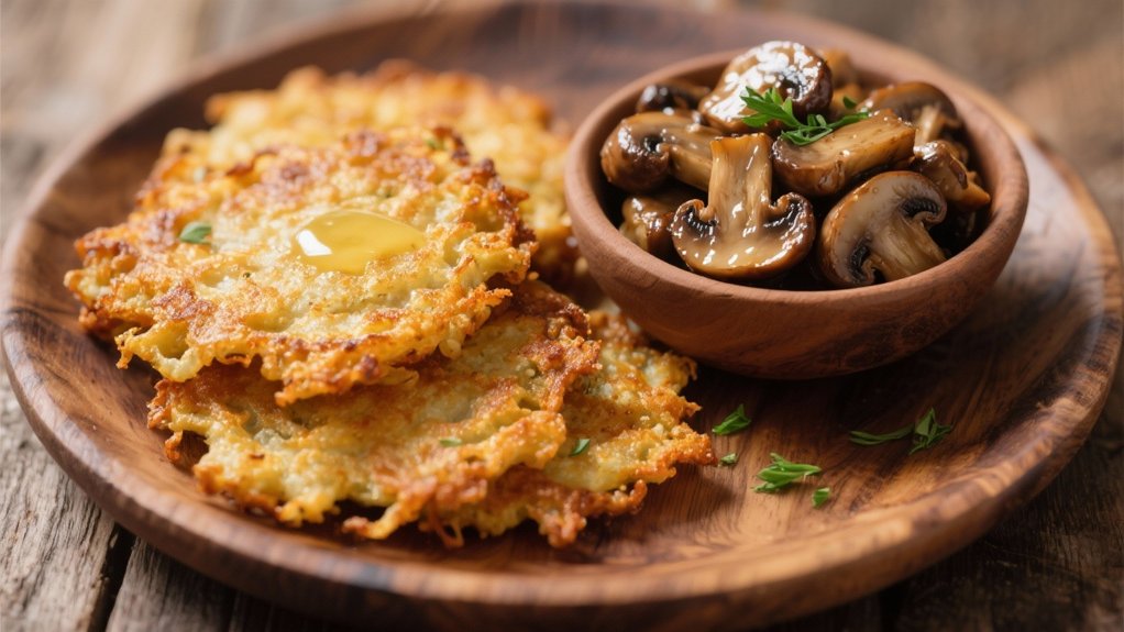 saut ed mushrooms elevate latkes