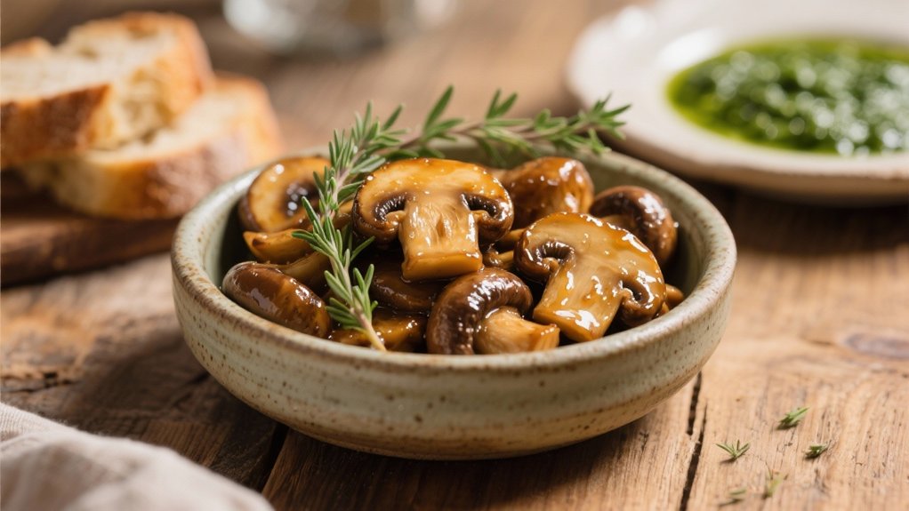 saut ed mushrooms enhance pesto