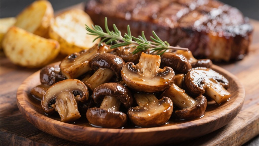 saut ed mushrooms enhance steak