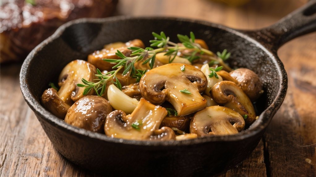 saut ed mushrooms enhance steak
