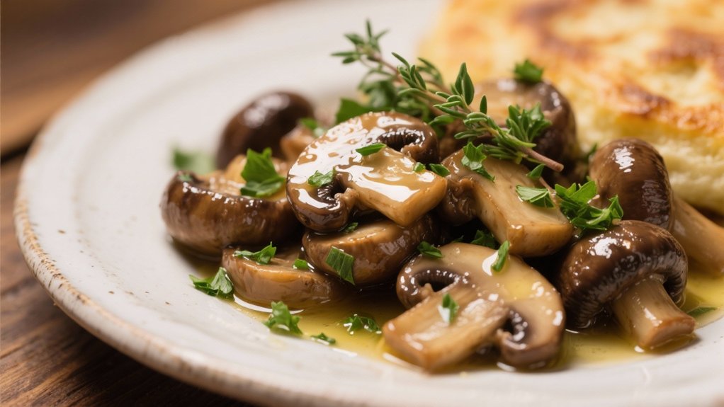 saut ed mushrooms with herbs