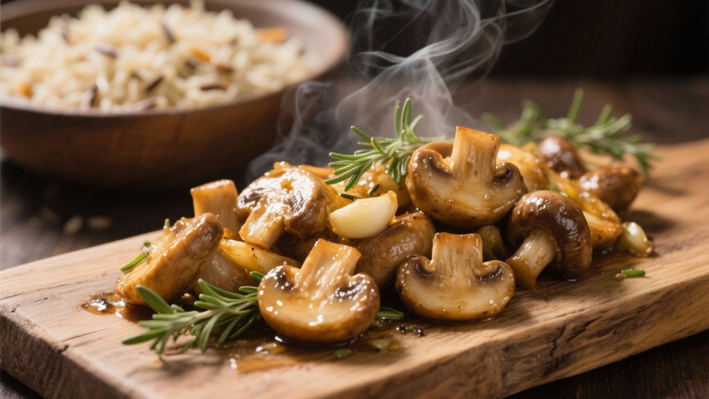 saut ed mushrooms with thyme