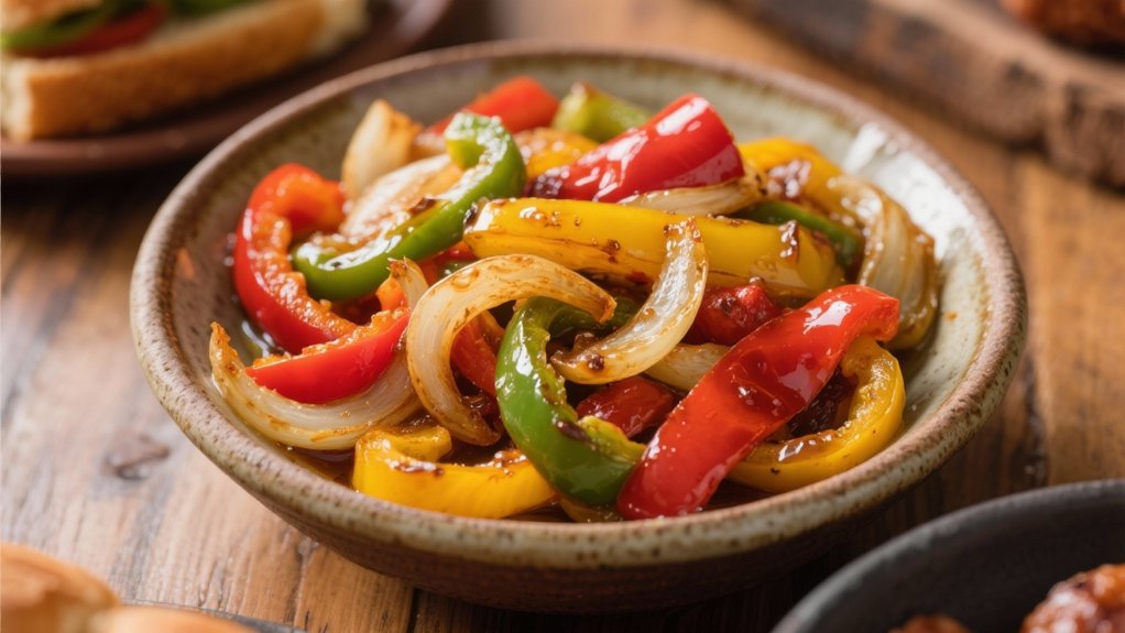 saut ed peppers and onions