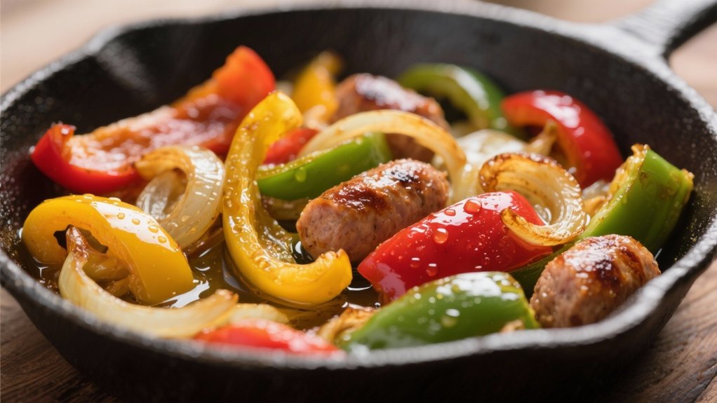 saut ed peppers and onions