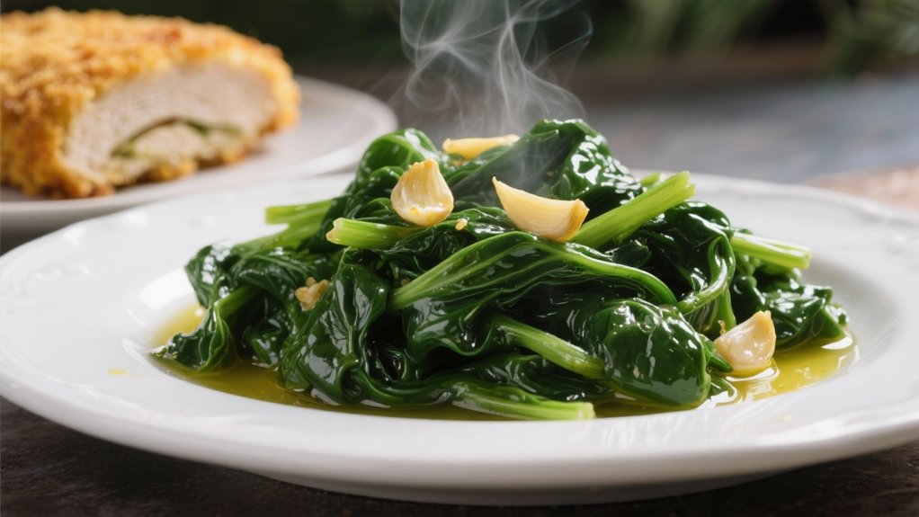 saut ed spinach enhances poultry