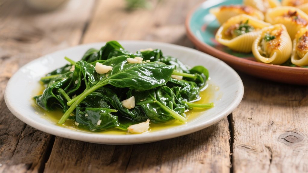 saut ed spinach healthy side dish