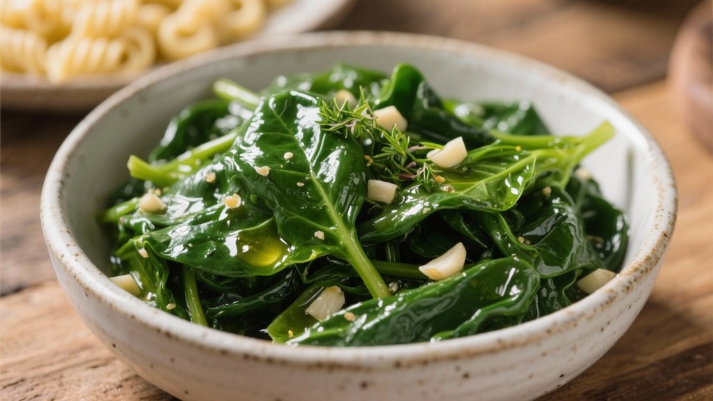 saut ed spinach side dish